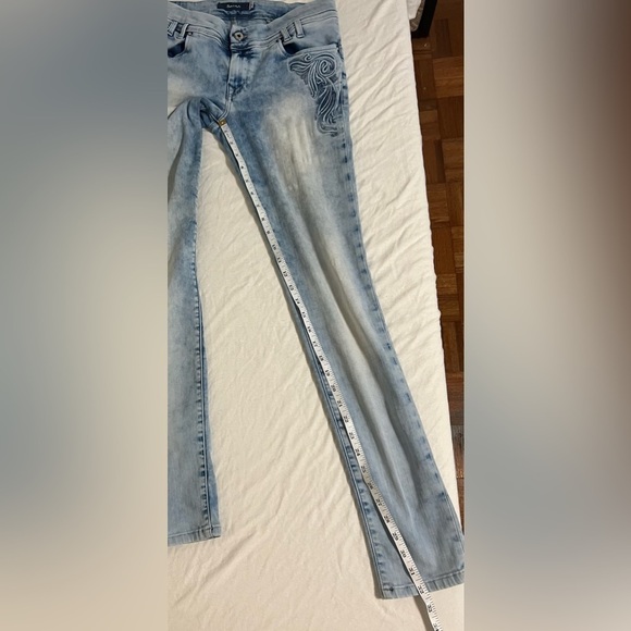Salsa Jeans embroidered skinny straight acid wash jeans. Size 31. B1 - Picture 10 of 13